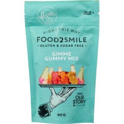 Food2Smile Gluten & Sugar Free Gummy Mix 90 g (90g)