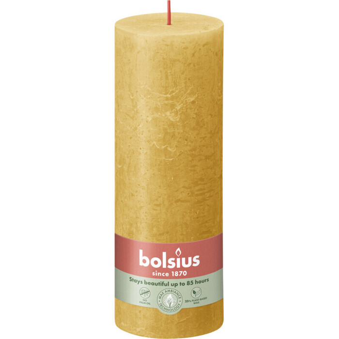 Bolsius Shine rustiek 19 cm yellow (603g)