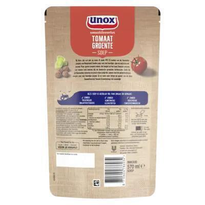 Unox Soep In zak tomaten groente (Zak, 0.57L)