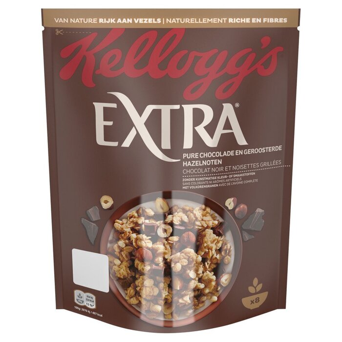 Kellogg's Extra crunchy muesli pure chocolade en noten 375 g (375g)