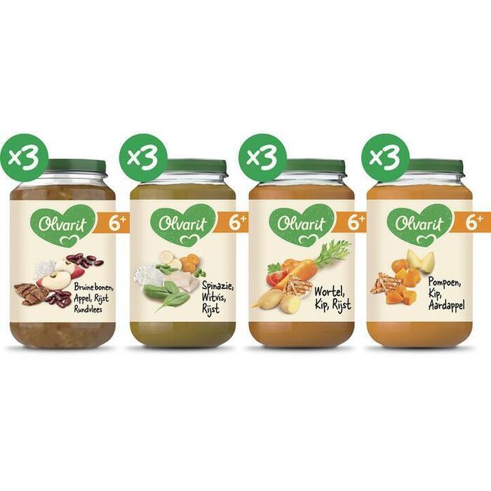 Olvarit Variatiemenu Maaltijd 6 mnd 6+ Maanden 200g (2.4kg)