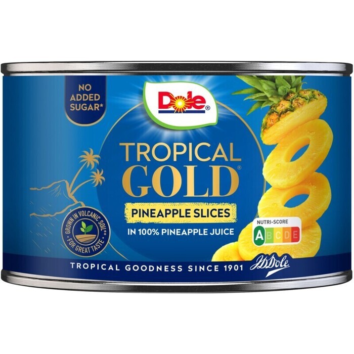 Dole Tropical gold ananasschijven (227g)