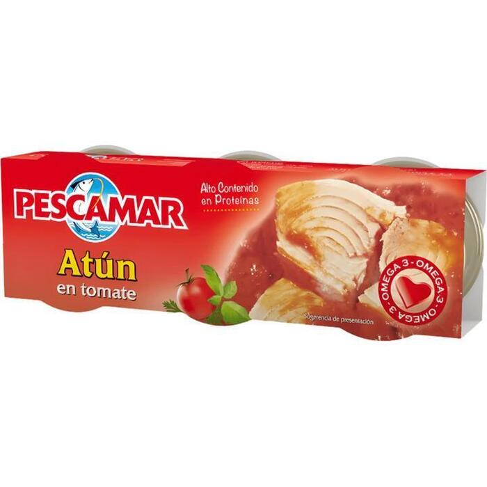 Vis Tonijn tomatensaus PESCAMAR pk 3x80g (240g)