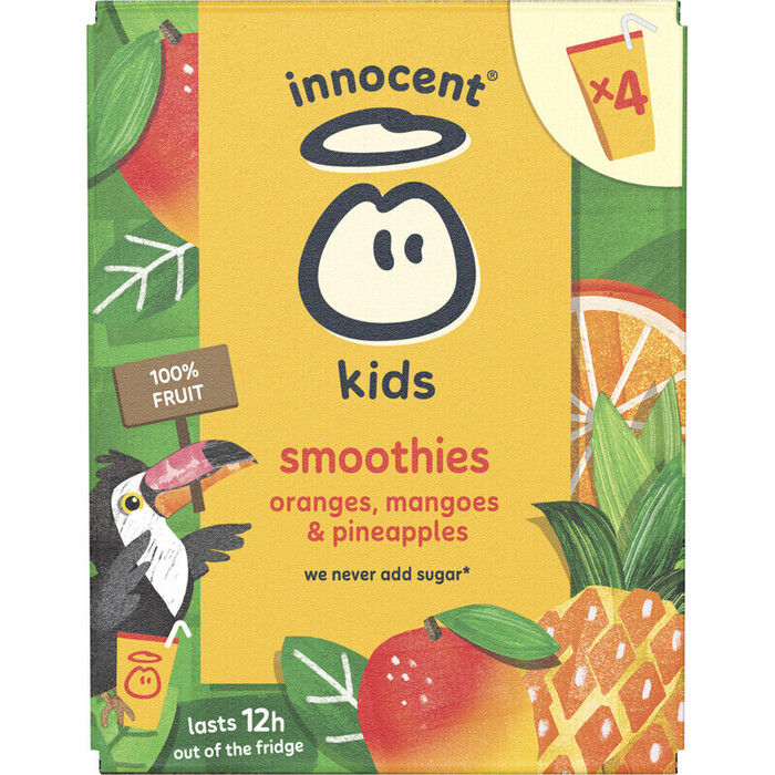Innocent Kids orange mango 4-pack (4 × 150ml)