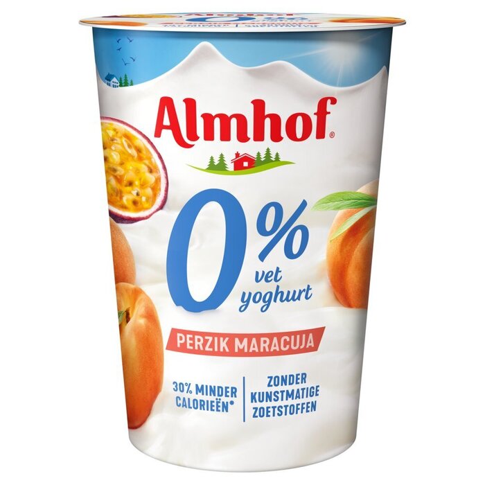 0% vet yoghurt maracuja-perzik (Stuk, 500g)
