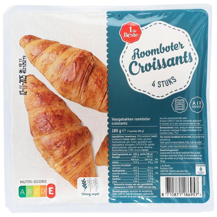 Roomboter croissants 4 stuks (180g)