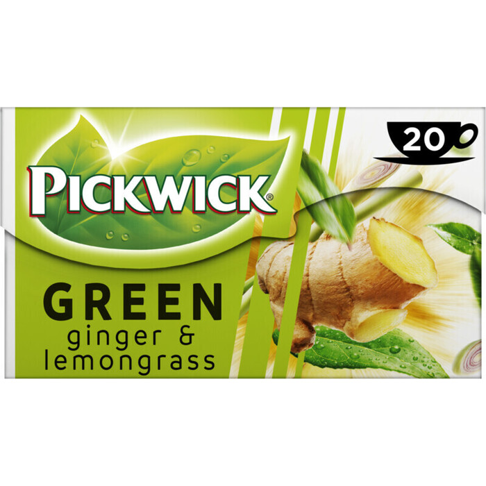 Green tea ginger & lemongrass (zakjes, 20 × 1.5g)