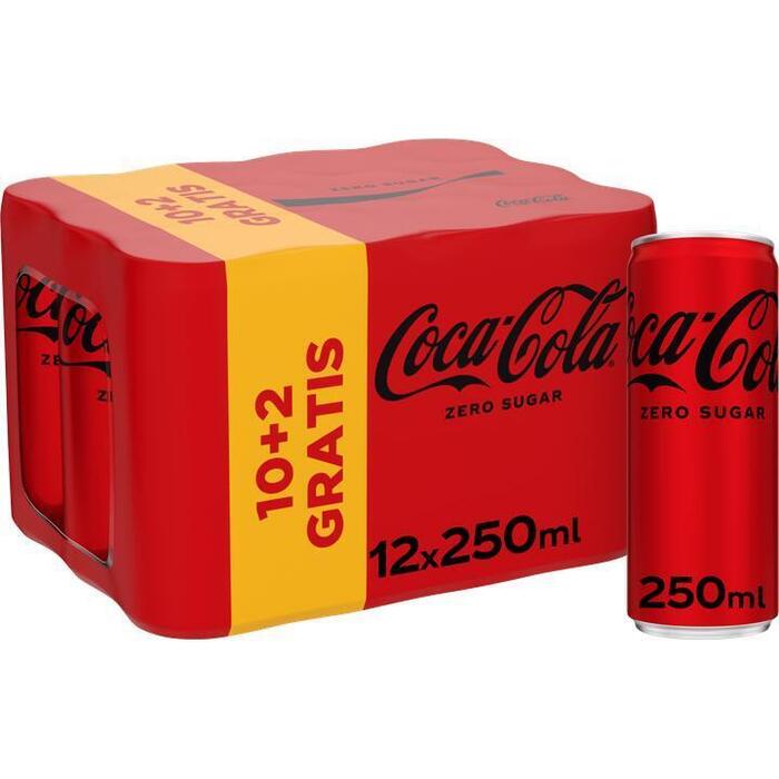 Coca-Cola Zero Sugar 10+2 Gratis 12 x 250 ml (12 × 250ml)
