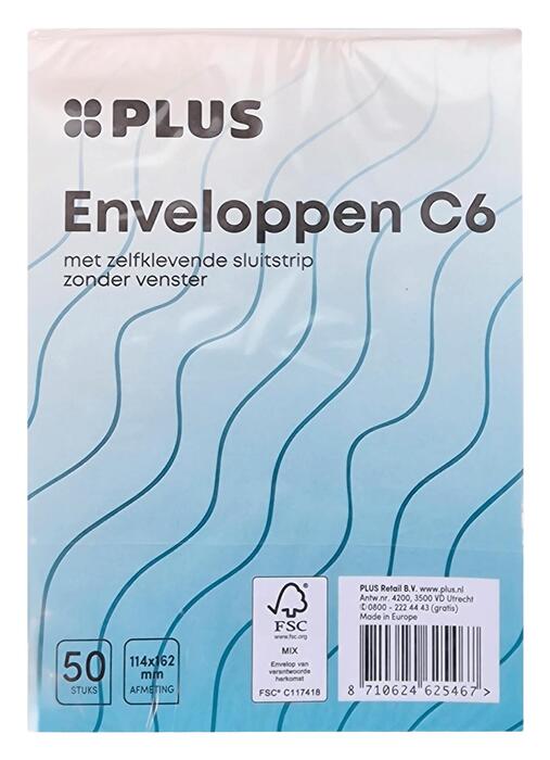 Enveloppen C6 114x162 mm