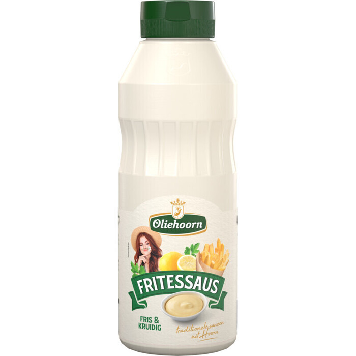 Oliehoorn Fritessaus Fris & Kruidig 465 ml (Fles, 46.5cl)