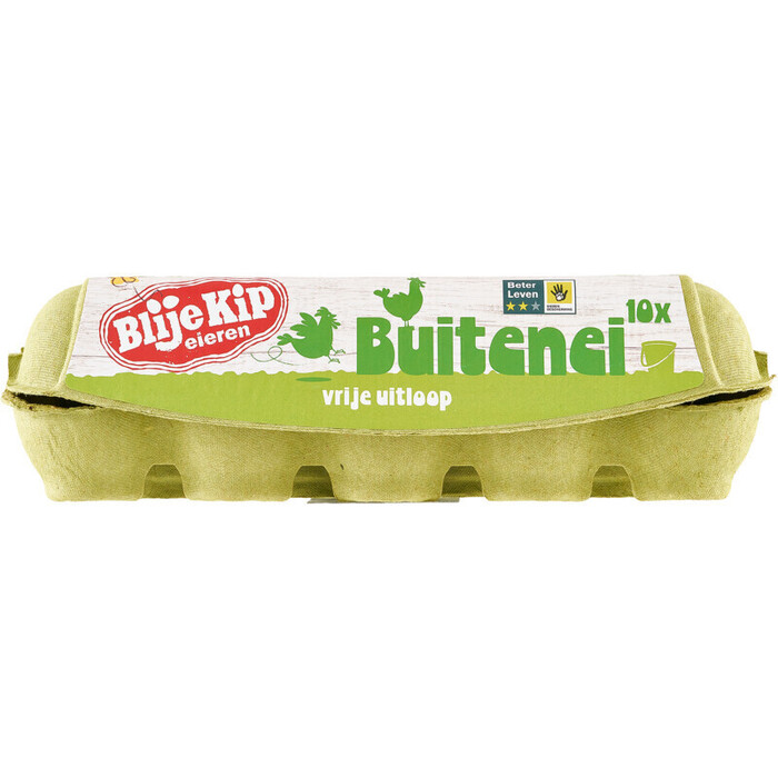 Vrije uitloop Buiteneieren (eierdoos, 300g)