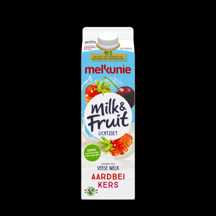 Milk & Fruit Aardbei & Kers (Pak, 1L)