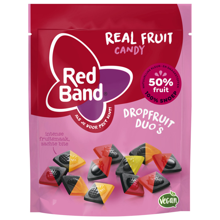 Red Band Real Fruit Candy Dropfruit Duo's 190 g (Zak, 190g)