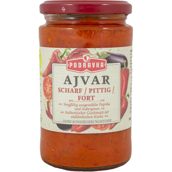 Podravka Ajvar scherp (paprikasaus) (350g)