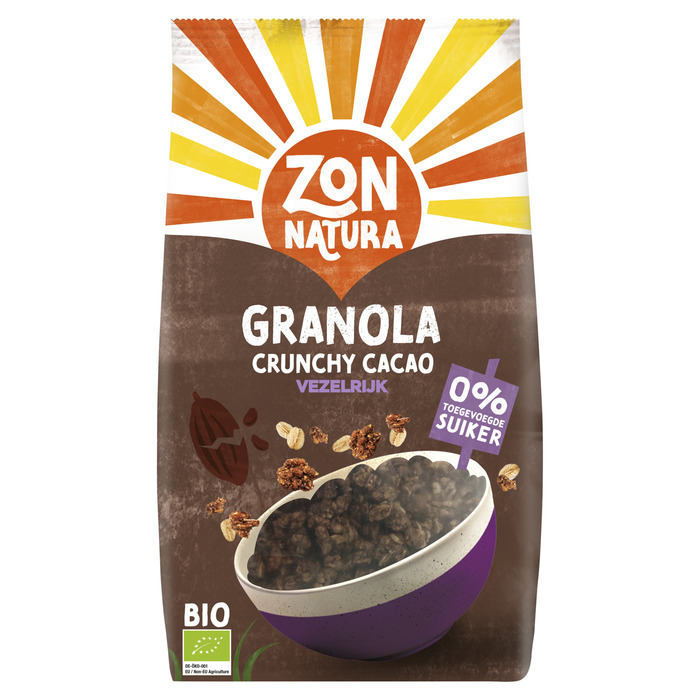 Zonnatura Granola crunchy cacao vezelrijk (350g)