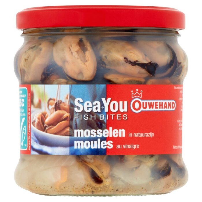 Ouwehand Mosselen in naturel azijn (355g)