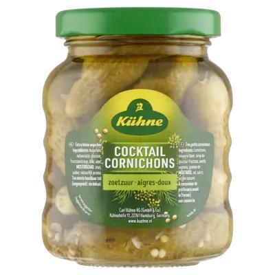 Kühne Cocktail Cornichons Zoetzuur 180g (212ml)