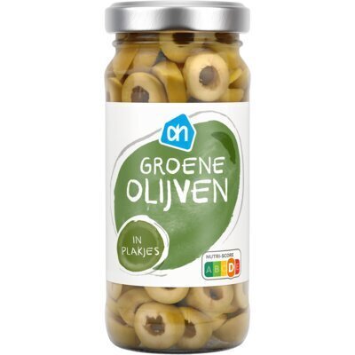 Groene olijven in plakjes (235g)