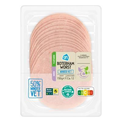 AH Boterhamworst minder vet (150g)