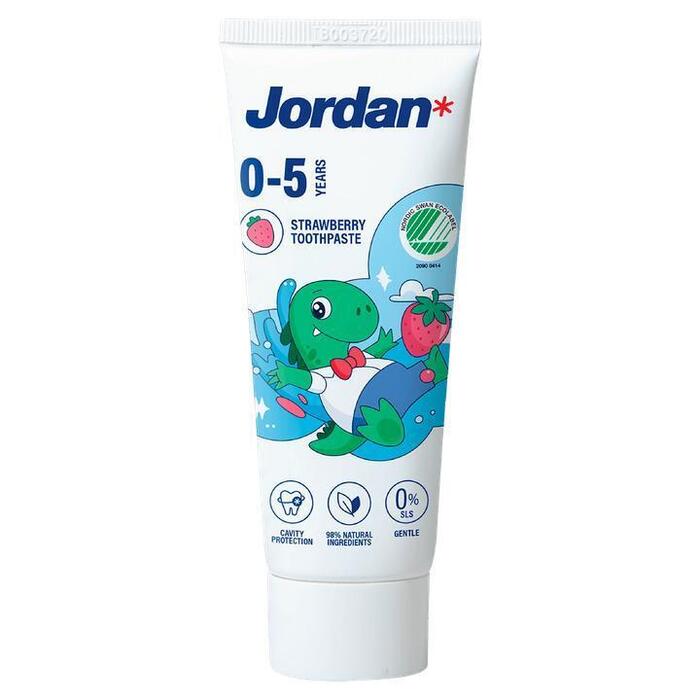 Jordan Tandpasta Milde Frambozensmaak 0-5 Jaar 50 ml (50ml)