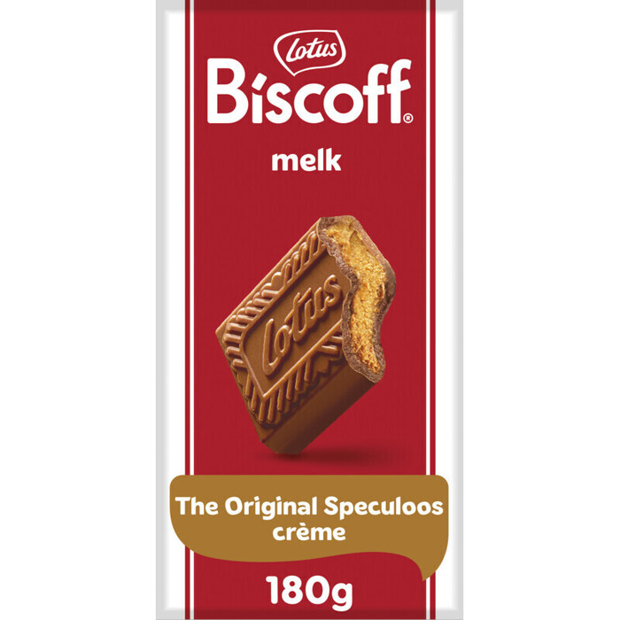 Lotus Biscoff speculoos chocoladereep melk crème 180g (180g)