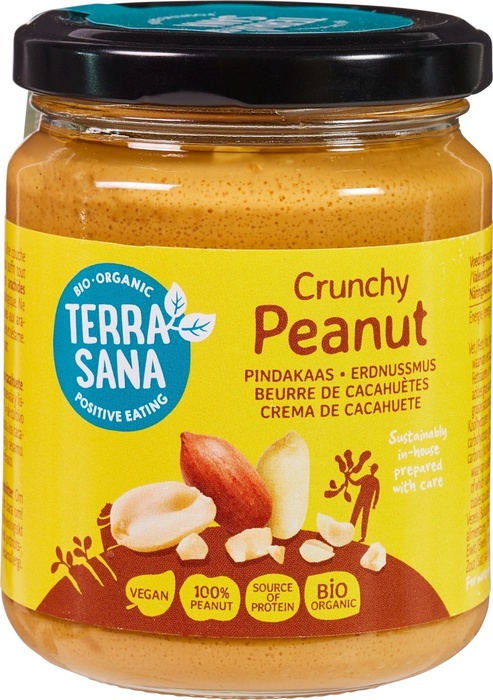 Pindakaas crunchy TerraSana 250g (250g)