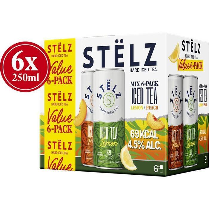 Stelz Hard Iced Tea Peach & Lemon 6 Pak