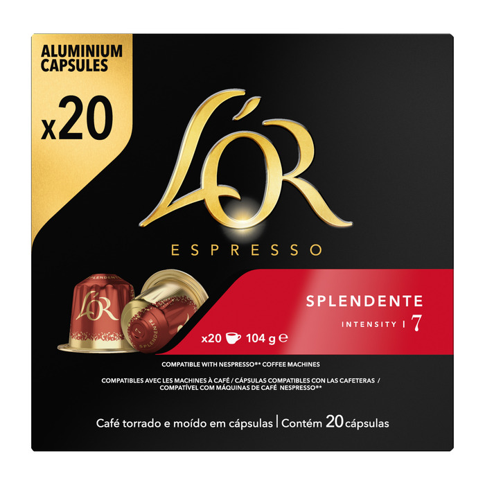 L'OR Espresso Splendente Koffiecups Voordeelpak 20 stuks (20 × 5.2g)