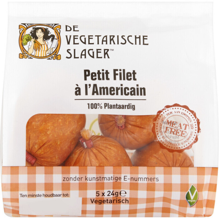 Vegetarische Slager Vegan petit filet americain (5 × 24g)