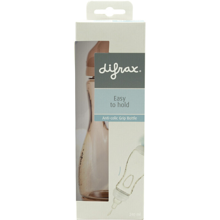 Difrax Handgreepfles 6+ Maanden voor 240ml (250ml)
