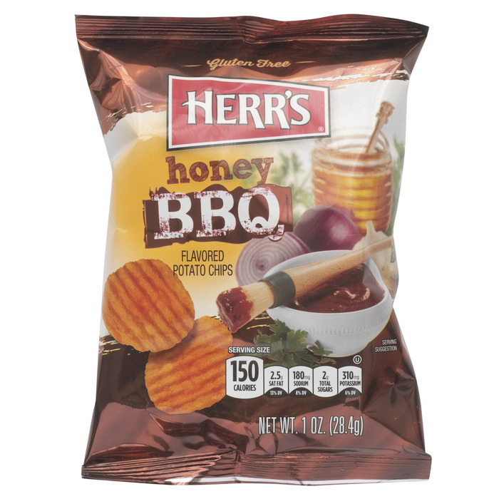 Herr's Honey BBQ Flavored Potato Chips 28, 4g (28.4g)