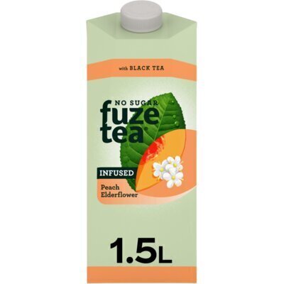 FuzeTea No Sugar Black Tea Perzik- en Vlierbloesemsmaak Frisdrank 1, 5L (1.5L)