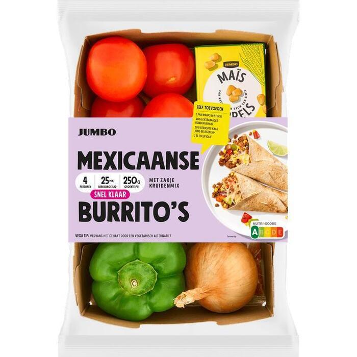 Jumbo Maaltijdpakket voor Mexicaanse Burrito's 4 Personen (1.03kg)