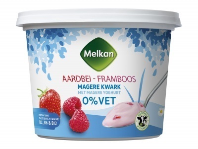 Magere kwark aardbei-framboos (500g)