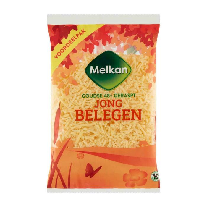 Melkan Geraspte kaas jong belegen 48+ voordeel (300g)