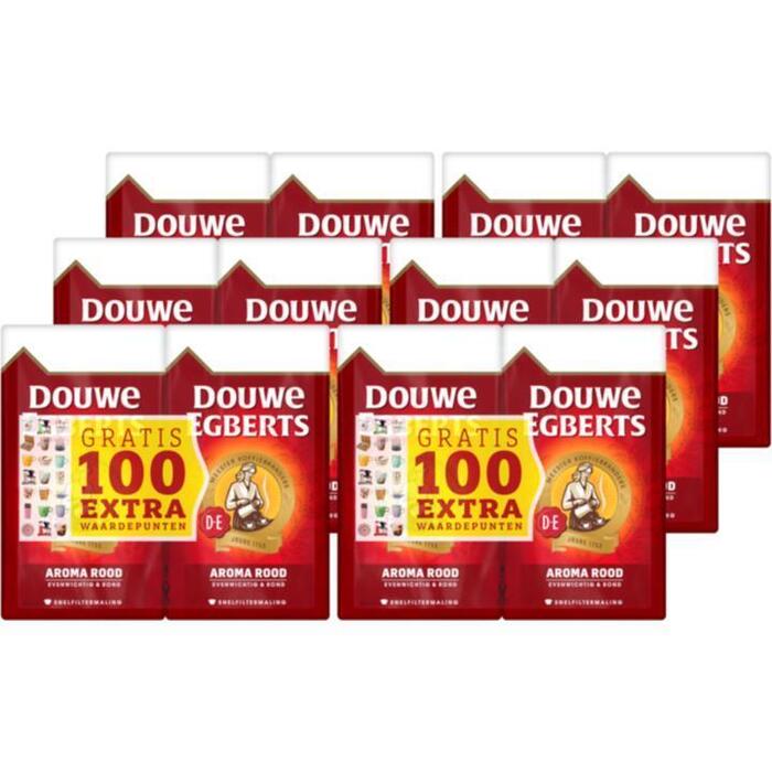 Doos Douwe Egberts Aroma rood dubbelpak filterkoffie (1kg)