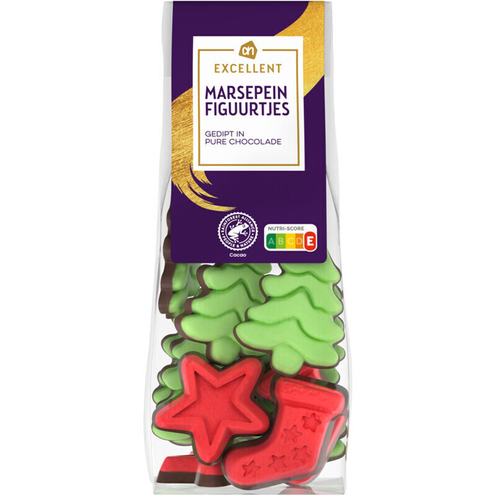 AH Excellent Marsepeinfiguurtjes pure chocolade (155g)