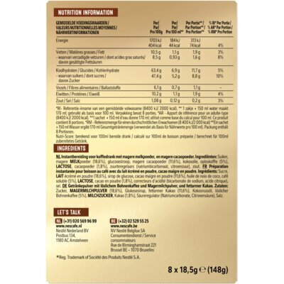 Gold double choc mocha 8 sticks (8 × 18.5g)