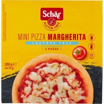 Schär Gluten Free Mini Pizza Margherita 4 x 70 g (280g)