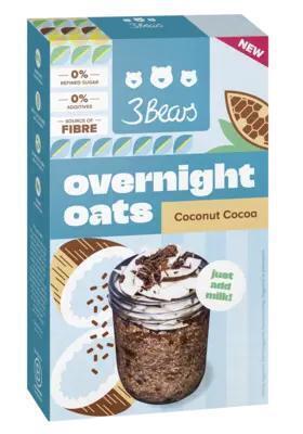 3Bears Overnight oats coconut cocoa (400g)