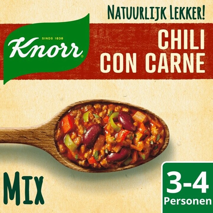 Knorr Natuurlijk Lekker! Maaltijdmix Chili con Carne 47 g (Zak, 47g)