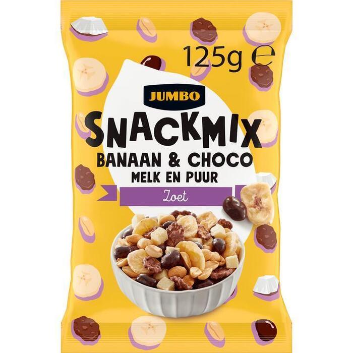 Jumbo Snackmix Banaan & Choco Melk en Puur 125g (125g)