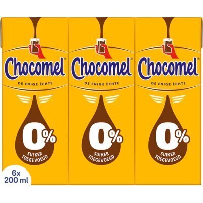 Chocomel 0% Suiker Toegevoegd 6 x 200ml (6 × 200ml)