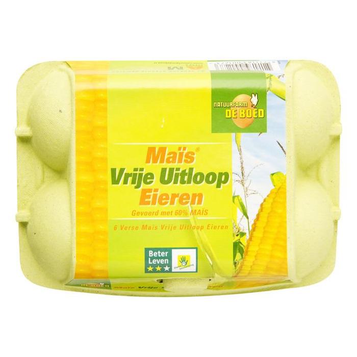 Mais vrije uitloop eieren M 6 stuks (6 st.)