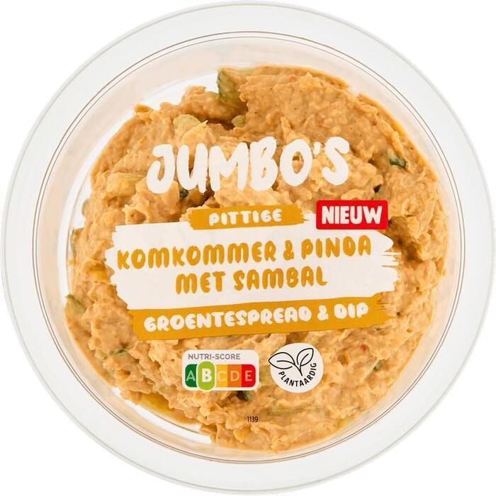 Jumbo's Groentespread & Dip Pittige Komkommer & Pinda met Sambal 150 g (150g)