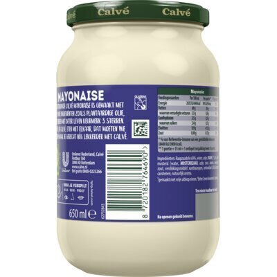 Calvé Pot De Échte Mayonaise 650ml (pot, 0.65L)