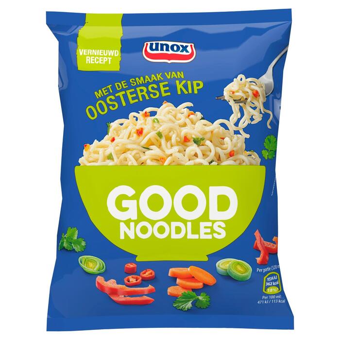 Unox Good noodles instant oosterse kip (Zak, 70g)