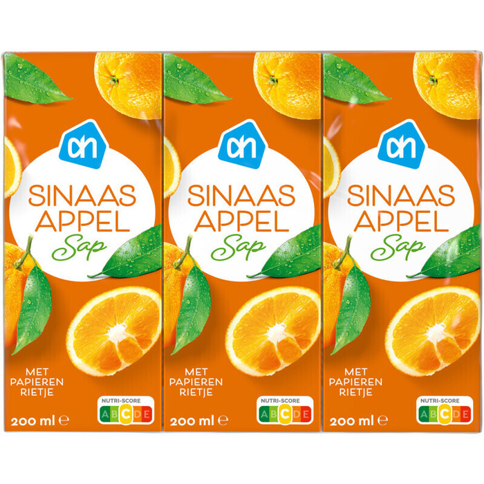 Sinaasappelsap (pak, 6 × 200ml)