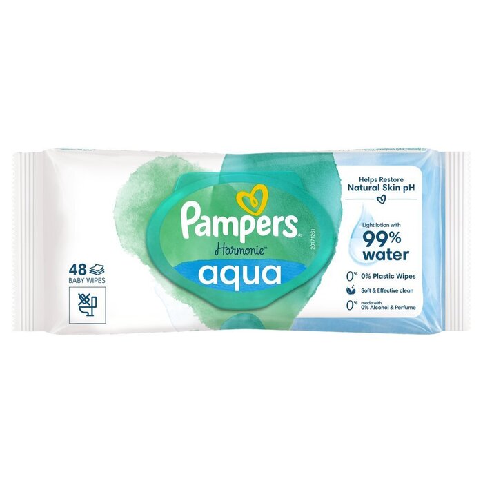 Pampers Harmonie Aqua Babydoekjes 1 Verpakking = 48 Babydoekjes