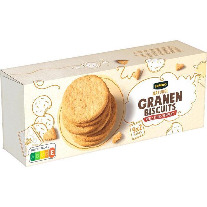 Jumbo Granenbiscuits Naturel 9 x 2 Stuks (256g)